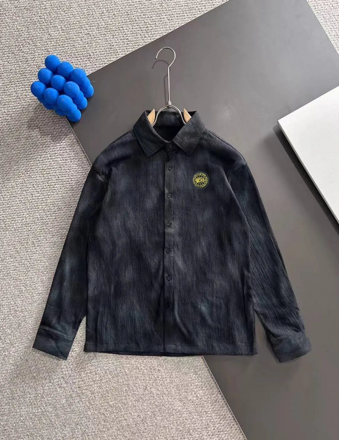 Next day shipping P360 Big Goose 2025 Autumn Men's Thin Breasted Fashion Tie-Dye Long Sleeve Shirt New Loose Versatile Lapel Top Casual Trendy Men's Shirt Size: M-3XL